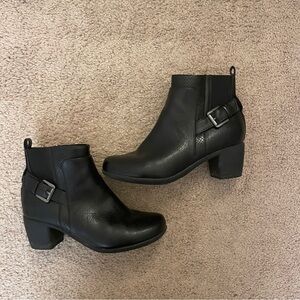 Croft & Barrow Black Ankle Boots with Buckle